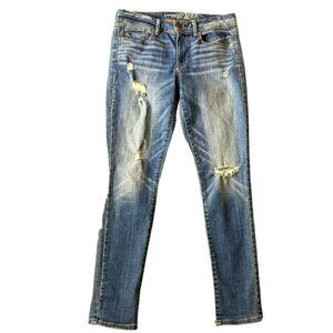 American Eagle distressed super skinny jeans, size 6